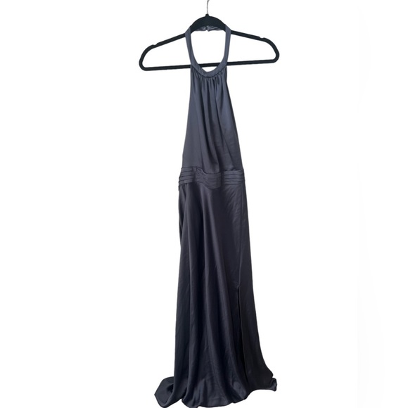 Keepsake The Label Gray Blue Halter Maxi Dress Size 8 - Picture 6 of 7